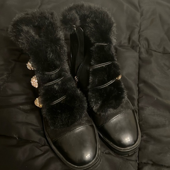 Nanette Lepore Ibiza Faux Fur Boots NWOT - Picture 1 of 7